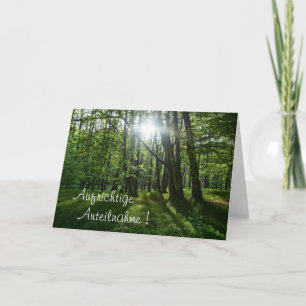 Cartão Aufrichtige Anteilnahme mit Wald