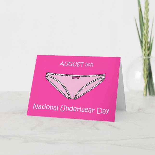 Cartão August 5th - National Underwear Day (Frente)