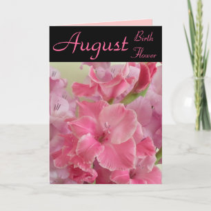 Cartão August Birth Flower - Gladiola Note Card