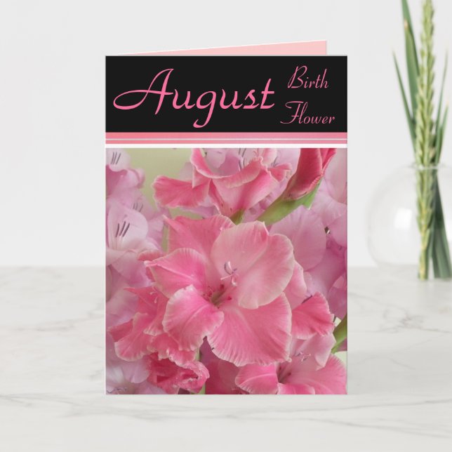 Cartão August Birth Flower - Gladiola Note Card (Frente)