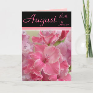 Cartão August Birth Flower - Gladiola Note Card
