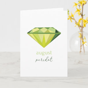Cartão August Birthstone Peridot