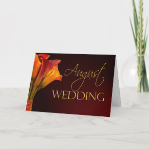 Cartão August calla lily wedding card