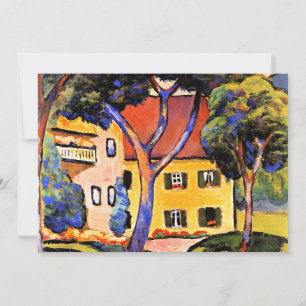 Cartão August Macke art, House in a Landscape