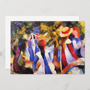 Cartão August Macke, Garota no Greenery,