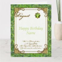 August Peridot Birthstone Grande Aniversário