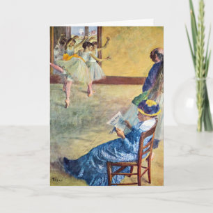 Cartão Aula de Balé, o Salão de Dança por Edgar Degas
