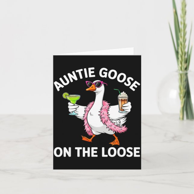 Cartão Auntie Goose On The Loose Funny Goose Gles St Patr (Frente)