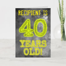 Aura Brilhante Spooky Olha "40 ANOS!" + Nome