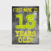 Aura Brilhante Spooky Olhe "13 ANOS!" + Nome