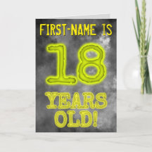 Aura Brilhante Spooky Olhe "18 ANOS!" + Nome