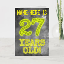 Aura Brilhante Spooky Olhe "27 ANOS!" + Nome