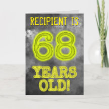 Aura Brilhante Spooky Olhe "68 ANOS!" + Nome