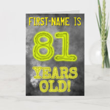 Aura Brilhante Spooky Olhe "81 ANOS!" + Nome