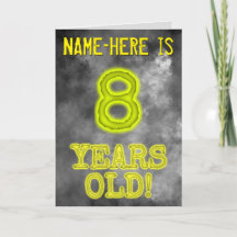 Aura Brilhante Spooky Olhe "8 ANOS!" + Nome