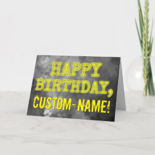 Cartão Aura Brilhante Spooky Olhe "FELIZ ANIVERSÁRIO" +