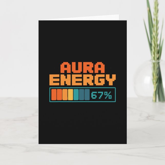 Cartão Aura Energy 67% Aura Farming Alpha Slang Gen 67th  (Frente)