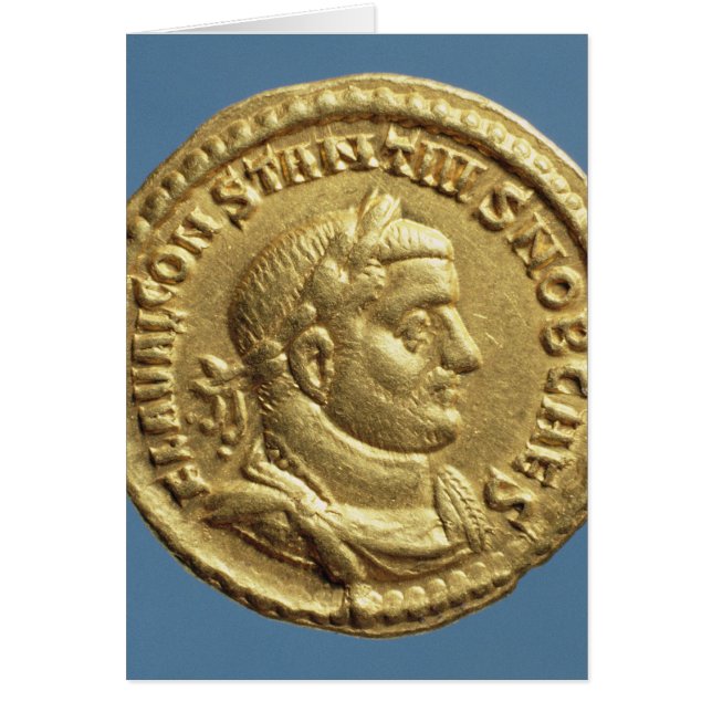Cartão Auréus de Constâncio I César Augusto (Frente)