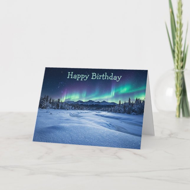 Cartão Aurora Boreal (Frente)
