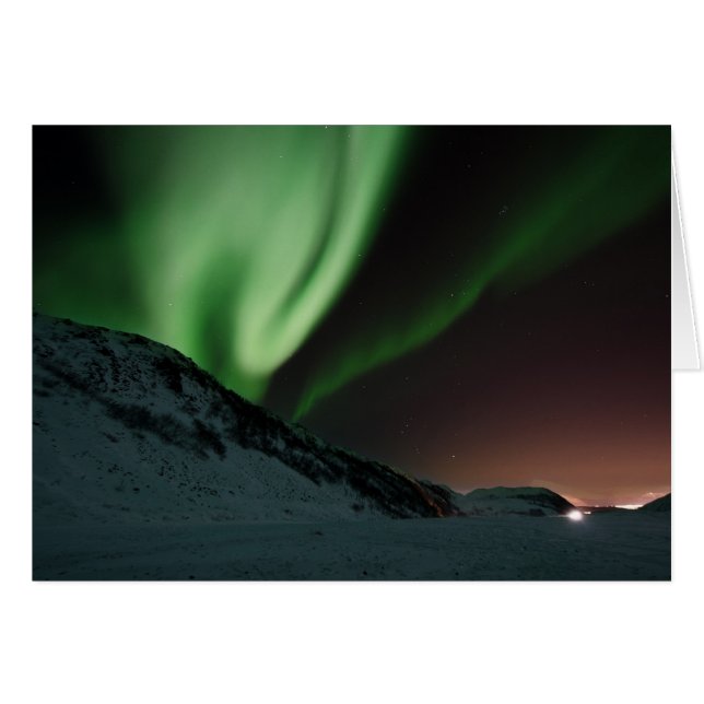 Cartão Aurora boreal Noruega da Aurora (Frente Horizontal)