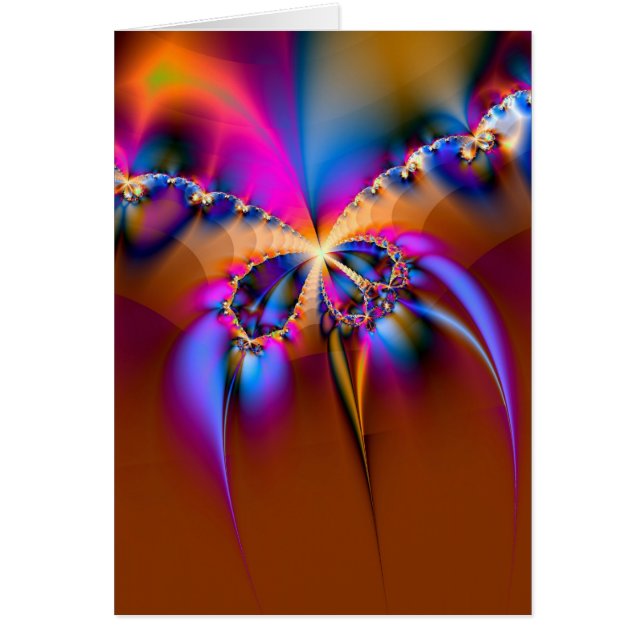 Cartão Aurora Borealis Butterfly Fractal (Frente)