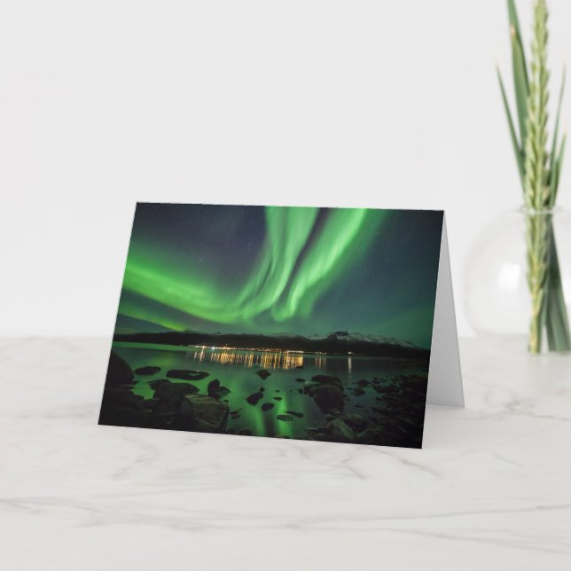 Cartão Aurora Borealis Greeting Card (Frente)