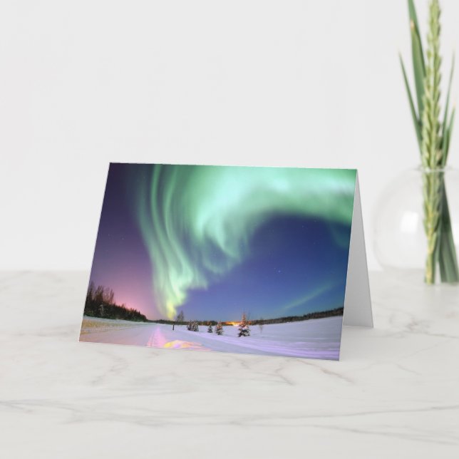 Cartão Aurora Borealis Greeting Cards (Frente)