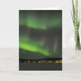 Cartão Aurora borealis in the sky greeting card