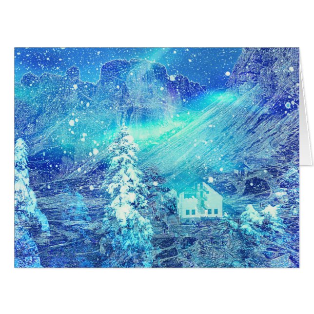 Cartão Aurora Em Valleys (Frente horizontal)