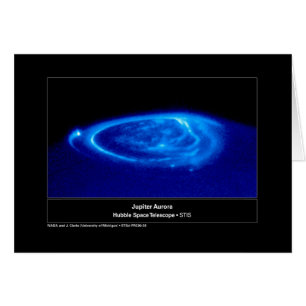 Cartão Aurora no telescópio de Jupiter Hubble