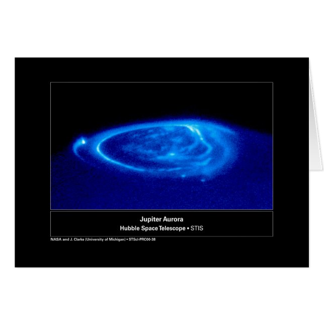 Cartão Aurora no telescópio de Jupiter Hubble (Frente Horizontal)