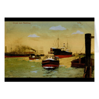 Cartão Aus Hamburgo de Gruss, vintage de Hafen