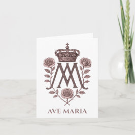 Cartão Auspice Maria Ave Maria Prayer Card 