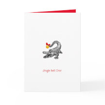 Cartão Aussie Crocodile Xmas