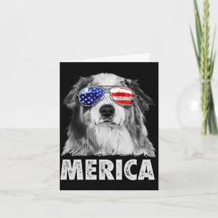 Cartão Aussie pastor australiano 4 de julho merica