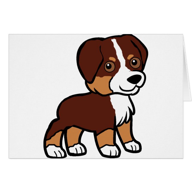 Cartão aussie vermelho tri cartoon (Frente Horizontal)