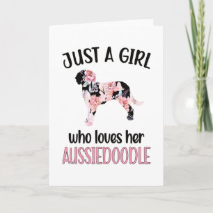Cartão Aussiedoodle Dog Girl Dog Aussiedoodle Mãe