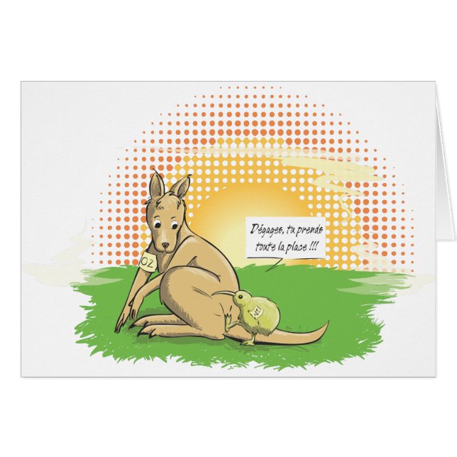 Cartão Austrália CONTRA Nova Zelândia (Frente Horizontal)