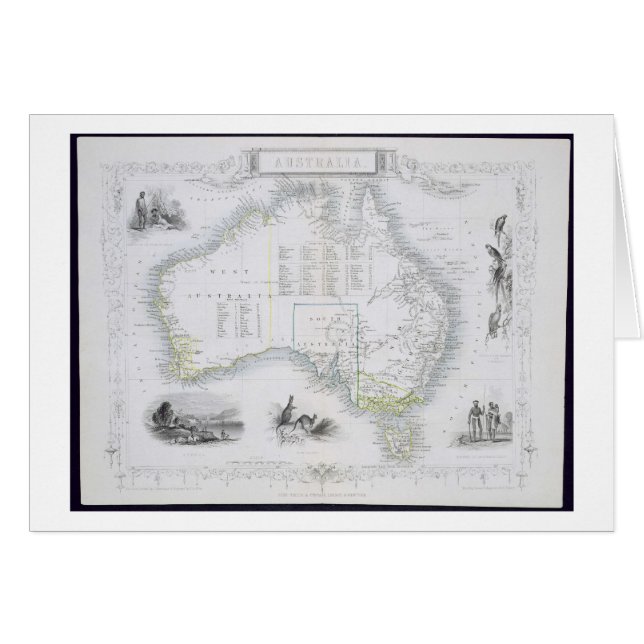 Cartão Austrália, de uma série de mapas do mundo publicou (Frente Horizontal)