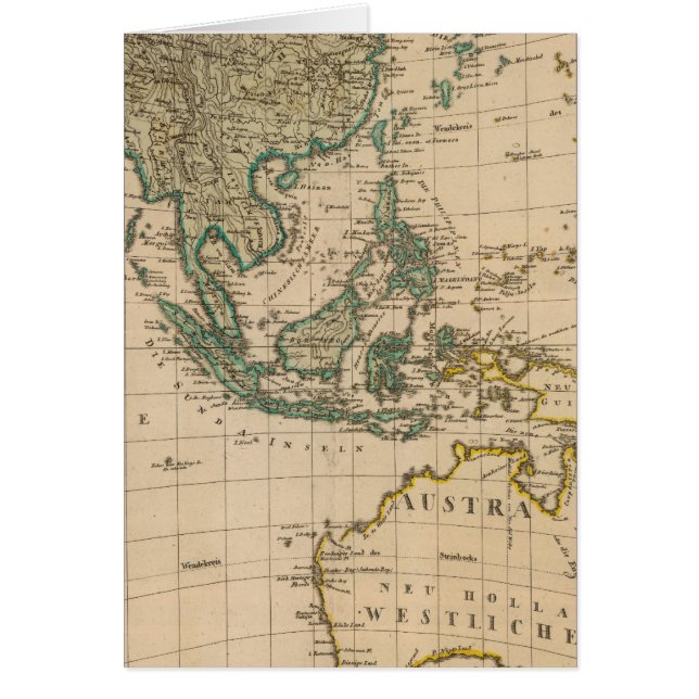 Cartão Austrália e Ásia (Frente)