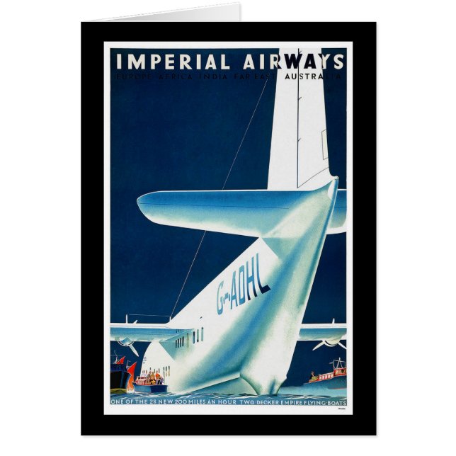 Cartão Austrália Imperial Airways (Frente)