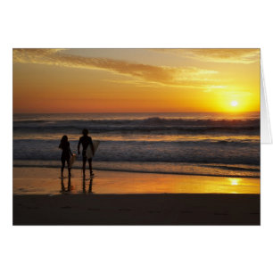 Cartão Austrália, Queensland, Gold Coast, Surfistas em