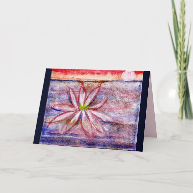 Cartão Australia water lily greeting card sends happiness (Frente)