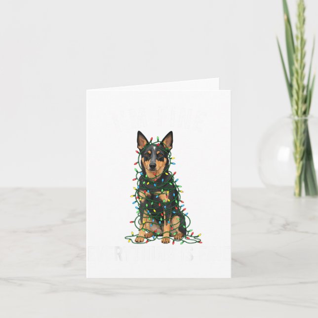 Cartão Australian Kele Christmas I'm Fine Everything Is F (Frente)