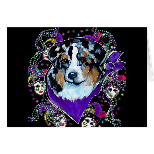 CARTÃO AUSTRALIAN SHEPHERD (Frente Horizontal)