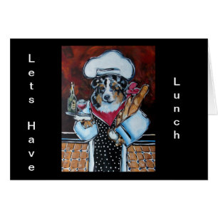 CARTÃO AUSTRALIAN SHEPHERD CHEF