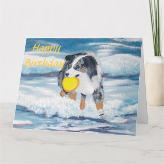 Cartão Australian Shepherd Happy Birthday Big Card