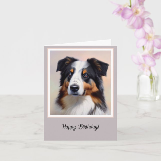 Cartão Australian Shepherd Kopf -  (Orquídea)