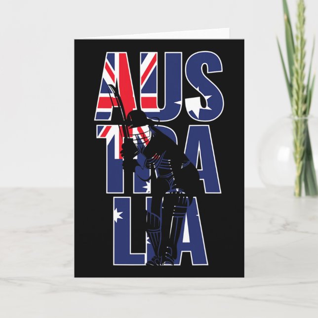Cartão Australian Supporters Team Kit Gift Australia Cric (Frente)