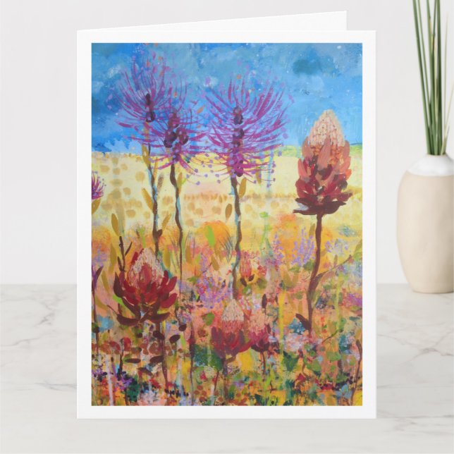 Cartão Australian wildflower art greetings from Australia (Frente)